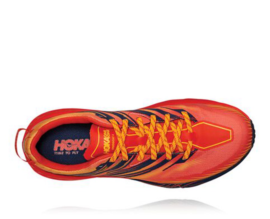 Chaussure Trail Hoka One One Speedgoat 4 Gore-Tex Homme - Rouge - QMZ-350714